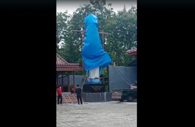 Viral Patung Bunda Maria Ditutup Terpal, Polisi: Tak Ada Desakan Ormas Islam