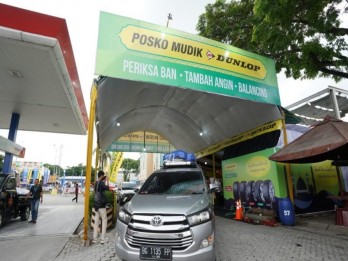 Ban Pecah atau Kurang Angin, Sambangi Posko Mudik Dunlop di Sini