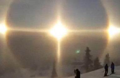Viral Fenomena Sundogs Membuat Adanya Tiga Matahari, Ini Penjelasannya