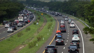 H-1 Lebaran, Arus Lalu Lintas di Tol Cipali Melandai