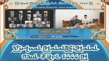 Serunya Ganjar Pranowo Gelar Halal Bihalal Virtual, tapi Nggak Mau Bahas Politik
