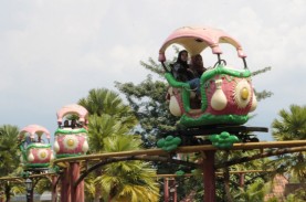 Berkah Lebaran, Pengunjung Saloka Theme Park Naik…