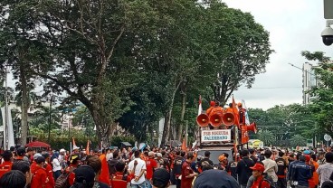 Ratusan Buruh Sumsel Gelar Aksi, Sampaikan Lima Tuntutan Ini