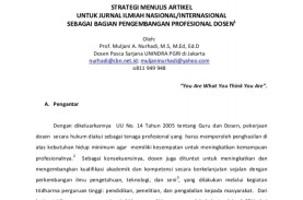 Contoh Artikel Ilmiah yang Baik dan Benar