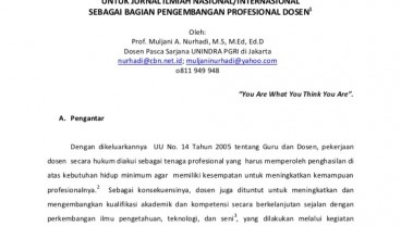 Contoh Artikel Ilmiah yang Baik dan Benar