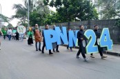 Berlangsung Meriah, Insan PNM Kompak Jalan Sehat Menyambut PNM ke 24