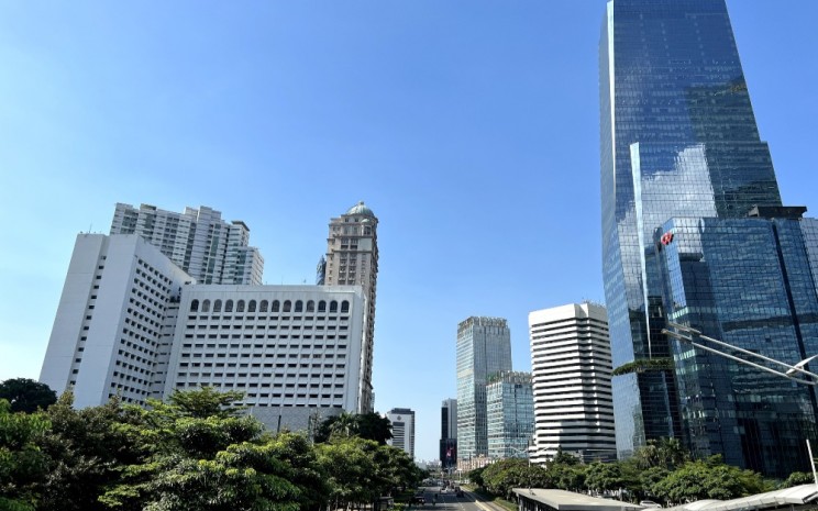 Ilustrasi Pertumbuhan Ekonomi Indonesia. Gedung bertingkat di jalan Jenderal Sudirman, Jakarta Selatan. JIBI - Feni Freycinetia