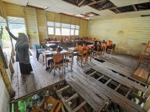 Bangunan Sekolah di Jambi Rusak Parah