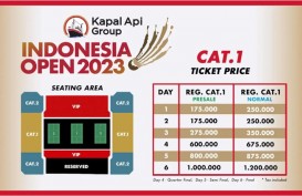 Daftar Lengkap Harga Tiket Indonesia Open 2023: Semua Kategori Sampai Final