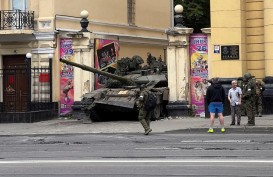 Memanas! Tank Rusia Siaga di Moskow Antisipasi Serangan Wagner