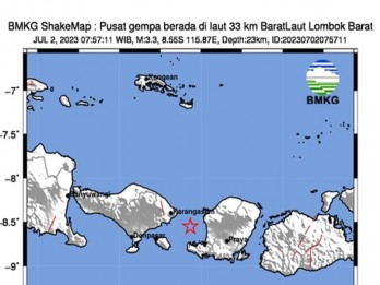 Gempa Magnitudo 3,4 Guncang Lombok