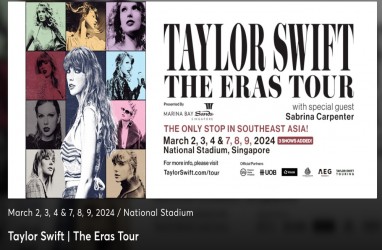 Dapat Kode Unik? Ini Cara Beli Tiket Konser Taylor Swift di Singapura