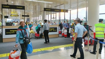 Bandara Hang Nadim Tata Area Kedatangan Internasional, Sambut Kepulangan Haji