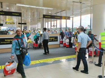 Bandara Hang Nadim Tata Area Kedatangan Internasional, Sambut Kepulangan Haji