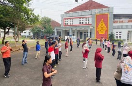 Bank Jateng Sosialisasikan Produk Terbaru dalam Senam Pagi di Jepara