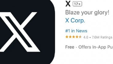 X Jadi Aplikasi Pertama di App Store yang Cuma Punya 1 Huruf