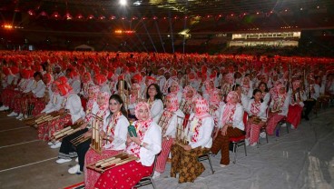 Pemecahan Rekor Pergelaran Angklung Terbesar di Dunia Jadi Kado HUT Ke-78 RI