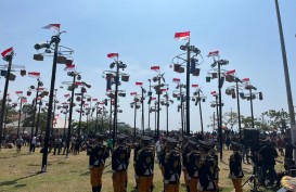 HUT Ke-78 RI, 256 Orang Meriahkan Lomba Panjat Pinang di Ancol