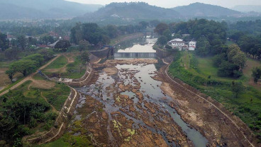 Aliran Sungai Citanduy di Kota Banjar Mulai Surut Karena Musim Kemarau