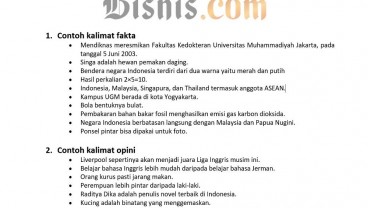 Kumpulan Contoh Kalimat Fakta dan Opini, serta Perbedaannya