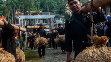 Masyarakat Adat Kasepuhan Cisungsang di Banten Menggelar Tradisi Seren Taun