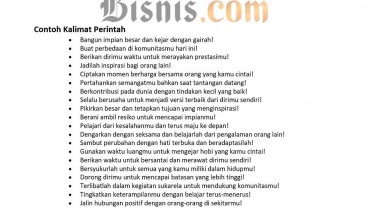 Contoh Kalimat Perintah, Ciri-ciri, Fungsi, dan Jenisnya
