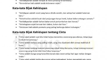 60 Contoh Kata-kata Bijak Kehidupan yang Berkelas dan Bermakna