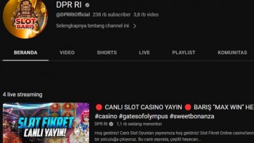 Akun Youtube DPR Tampilkan Live Judi Online, Netizen Banjiri Komentar