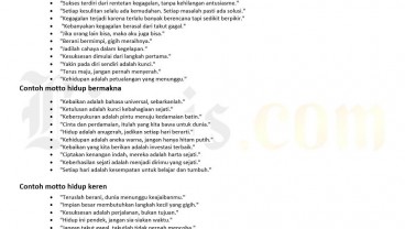 100 Contoh Motto Hidup Singkat, Keren, Lucu, dan Bermakna