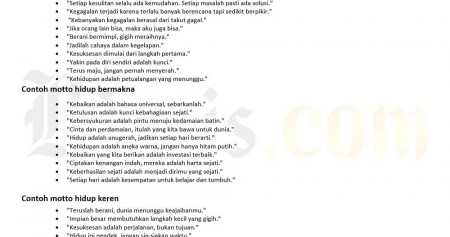 Contoh Motto Hidup Singkat, Bermarkna, Keren/Bisnis-Rizky Nurawan.