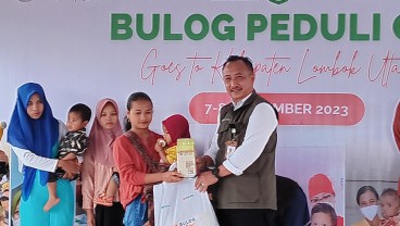 Bulog Salurkan 7,65 Ton Beras Fortivit Untuk Pencegahan Stunting di Lombok Utara