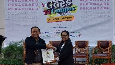 Bisnis Indonesia Goes to Campus 2023 di Pekanbaru, Perluas Literasi Leadership dan Green Economy