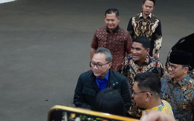 Ketua PAN Zulkifli Hasan menghadiri rapat Koalisi Indonesia Maju yang mengusung bakal calon presiden (bacapres) Prabowo Subianto pada Kamis (14/9/2023) malam. - Bisnis/Reyhan Fernanda
