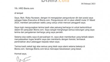 Contoh Surat Pengunduran Diri Kerja, Format, dan Cara Membuatnya