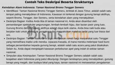 7 Contoh Teks Deskripsi Singkat dan Strukturnya