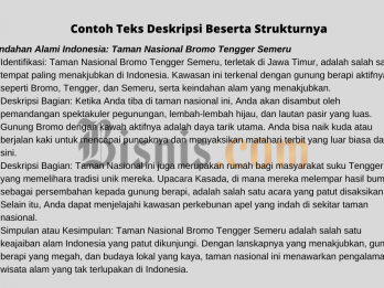 7 Contoh Teks Deskripsi Singkat dan Strukturnya