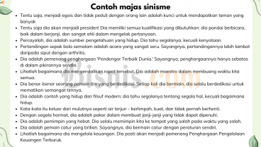 50 Contoh Majas Sinisme, Pengertian, Ciri-ciri, dan Fungsinya