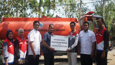 Pertamina Kirim Bantuan Air Bersih di Kalurahan Bangunjiwo Bantul