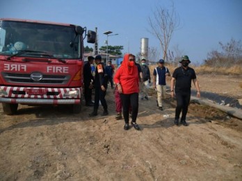 Pemadaman Api di TPA Jatibarang Hadapi Sejumlah Kendala
