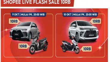 Jadwal Promo 10.10 Shopee, Tebus Mobil, Motor, dan Emas Batangan Cuma Rp10 Ribu