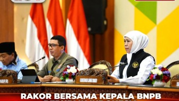 Rakor Bersama BNPB, Gubernur Khofifah Tekankan Pentingnya Mitigasi