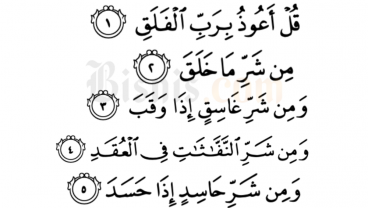 Kandungan Surat Al-Falaq, Arab, Latin, dan Artinya