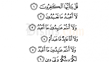 Kandungan Surat Al-Kafirun, Arab, Latin, dan Artinya