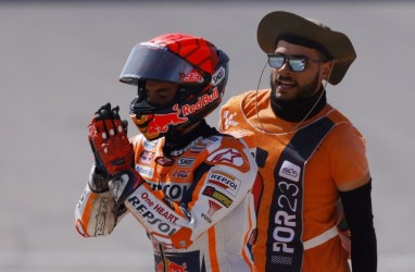 Jatuh Lagi, Marquez Masih Gagal Finish di MotoGP Mandalika 2023