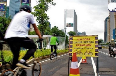 Dishub DKI Ganti Stick Cone Jalur Sepeda dengan Mata Kucing, Ini Daftar Lokasinya