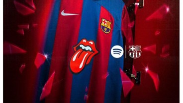 Barcelona Bakal Tampilkan Logo Ikonik Rolling Stones di Jerseynya, Begini Tampilannya