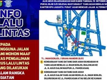 Prabowo-Gibran Daftar ke KPU, Polisi Berlakukan Rekayasa Lalu Lintas
