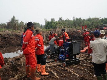Dua Bulan Kebakaran di Desa Jungkal OKI Masih Sulit Dipadamkan