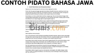 9 Contoh Pidato Bahasa Jawa Singkat Tema Perpisahan Sekolah