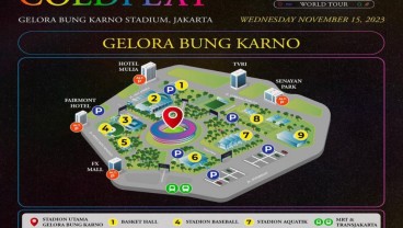 Ini Peta Cara Masuk ke Konser Coldplay, Lokasi Toilet, dan Area Photobooth